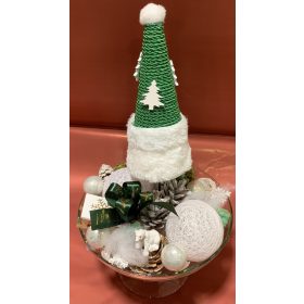 Manófa üveg tálban