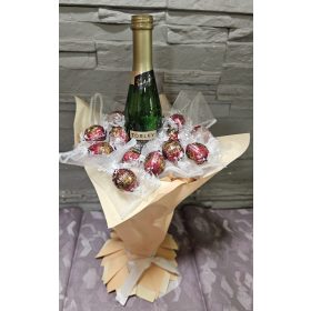   Deszert csokor kis pezsgővel és Lindt pralinéval  ( Minimum 2 napos előrendeléssel kérhető)