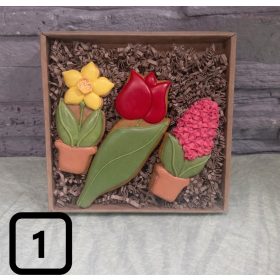 Kicsi virágos kézműves mézeskalács szett